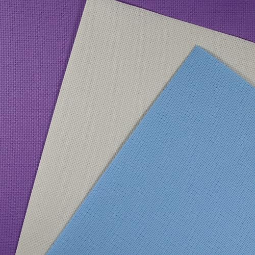 KCS 3 pc of 12" x 18"(30cmx45cm) 16CT Counted Cotton Aida Cloth Cross Stitch Fabric (Cream+Light Blue+Lavender) - color: Cream+light Blue+lavender