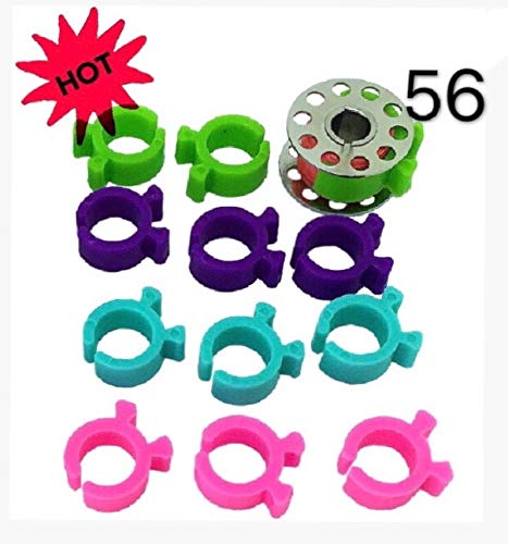 56 Piece Bobbin Holder Set for Sewing Machines - Bobbin Clamps for Organizing Threads and Avoiding Tangles