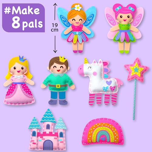 EZCRA Fairy Sewing Kit for Kids Ages 4-8 - 8 Felt DIY Projects - color: 8-in-1 Fairy