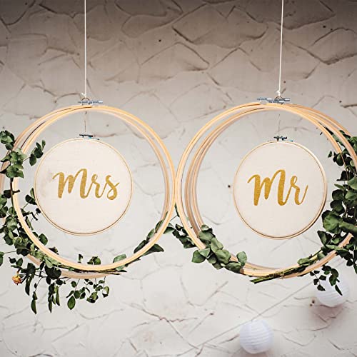 Caydo 3 Pieces 14/16/18Inch Large Round Embroidery Hoops Kit