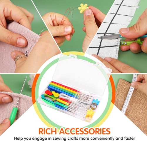 20 PCS Seam Ripper Kit for Sewing, Needle Threader, Thread Snips, Thimble, Tape Measure, Tailors Awl, Large Thread Remover and Small Stitch Ripper Sewing Supplies and Accessories for Craft