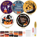 TINDTOP Halloween Embroidery Kit for Adult, Embroidery DIY Starter Kit - color: Halloween 5 Kits