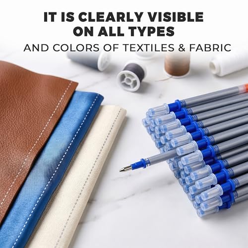 100 Pcs Silver Fabric Pen Refills, Erasable Upholstery Marking Pen