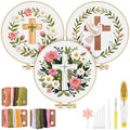 TINDTOP Embroidery Kit for Adult, Embroidery DIY Starter Kit - color: Cross