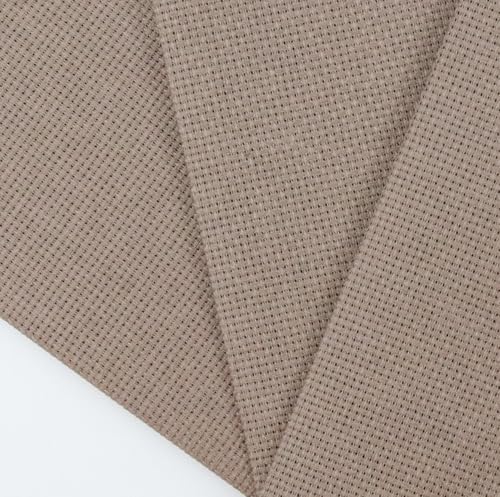 KCS 3 pc of 12" x 18"(30cmx45cm) Counted Cotton Aida Cloth Cross Stitch Fabric (Coffee, 16CT) - color: Coffee, size: 16CT