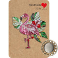 Needle Minder Magnet, Magnetic Needle Minder, Needle Minders Magnetic Cross Stitch Accessories, Magnetic Needle Holder, Life Tree, Butterfly, Cats, Owl, Heart (Flamingo2) - size: Flamingo2