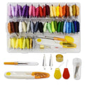 Embroidery Floss Thread Kit 100％ Cotton Floss Bobbins and Cross Stitch Kit Bracelets Floss Crafts Floss (50 Color) - color: 50 Color