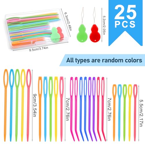 Bupete 25 PCS Yarn Needles, Tapestry Needle Darning Needles for Yarn - color: Colorful 25 Pieces