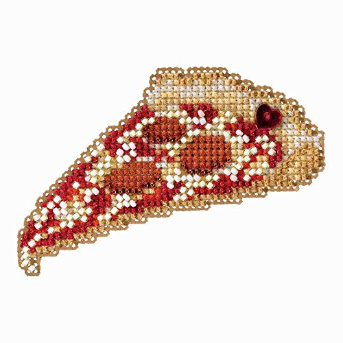 Mill Hill Pizza Slice Beaded Counted Cross Stitch Ornament Kit 2018 Autumn Harvest MH181823