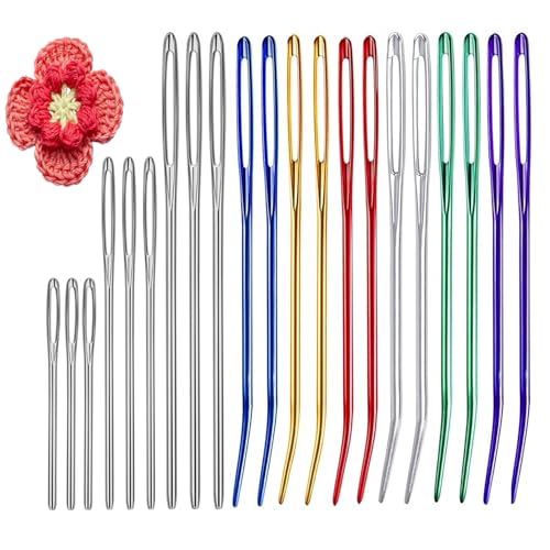 Twisepicks 21 Pcs Yarn Needle, Crochet Tapestry Needles for Crocheting, Large-Eye Blunt Needles, Large Eye Weaving Needle with Storage Box, Darning Needles for Yarn - color: 21 pcs