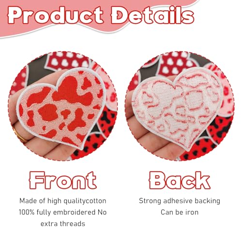12Pcs Valentine's Day Theme Iron on Patches, Love Embroidered Patch, Jacket Patches Iron on for Favorite - color: AZXK-07