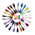 24 Colors Embroidery Thread Set with DMC Codes - 8m Each Skein, Premium Cotton Sewing Floss for Cross Stitch & Needlecraft - color: 24 Colors