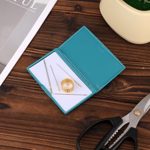 Gosknor Magnetic Needle Case, Portable Cross Stitch Sewing Needle Storage Organizer Tools Rectangle Magnetic Knitting Pin Holder Box Container Accessories for Small Metal Objects Keeper (Blue)