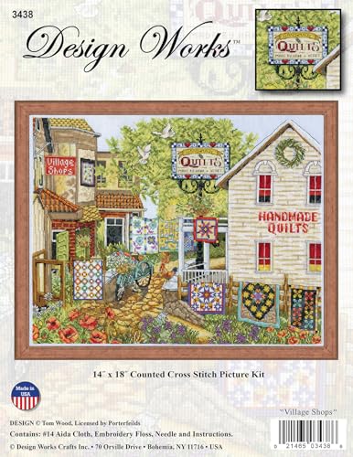 Village Shops Counted Cross Stitch Kit