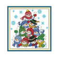uatouanfy Cross Stitch kit for Beginner 11ct 16.9 * 16.9inch - color: Building a Snowman