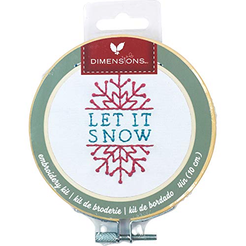 Dimensions Needlecrafts Let it Snow Christmas Kit, 4'' Embroidery Hoop - color: Let It Snow