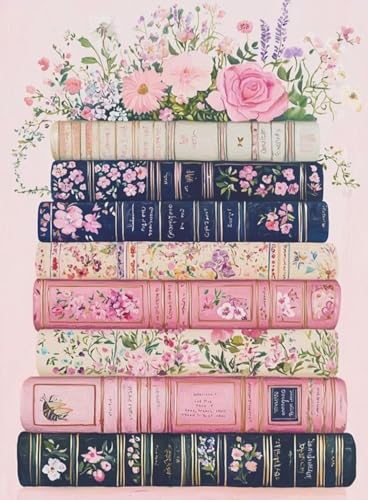 MYBISYMQQ Stamped Cross Stitch Kits - Flower Embroidery Starter Kit for Adult Beginners,Book Cross Stitch Kits Embroidery Kit Arts and Crafts for Beginners 15.7 x 11.8 Inches - color: D066