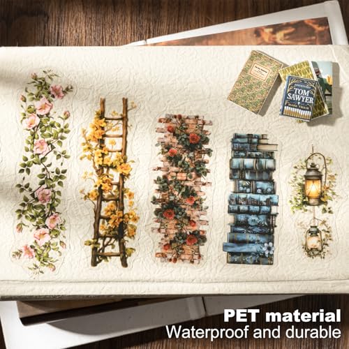 120 Pcs Floral Garden Stickers for Scrapbooking and Journaling - color: Literary Garden