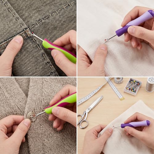SULIKJHUI 2 Pcs Seam Rippers for Sewing, Thread Cutter Picker Tool