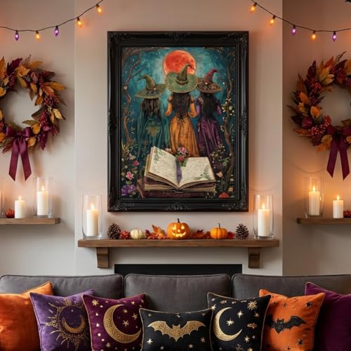 TCDZMYGS Halloween Stamped Cross Stitch Kits for Beginners,12x16in - color: W588