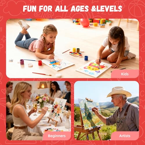 Simetufy 12 Pack 8x10 Canvas Boards for Painting,Art Painting Supplies - size: 8"x10"