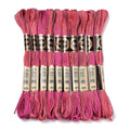10 Skeins FireBrick 0.5mm 6-Ply Polyester Embroidery Floss Cross Stitch Threads Segment Dyed Gradient for DIY Craft Hand Sewing Knitting DIY Crafts Jewelry Making 8.75 Yards(8m)/Skein - color: Firebrick