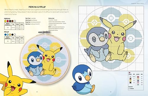 Pokémon Cross Stitch: Bring your favorite Pokémon to life with over 50 cute cross stitch patterns