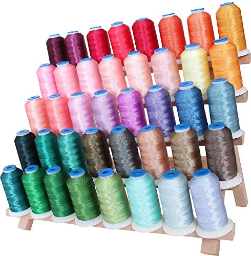 40 Color Set ThreadArt Machine Embroidery Thread, 1000M, Pastel - color: SET C - 40 LIGHTS