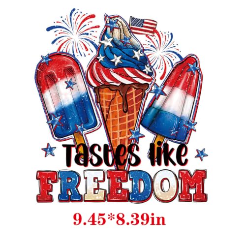 Patriotic Iron on Patches Heat Transfers Decals for 4th of July Independence Day Party Decorations 4 Large Sheets Iron on Vinyl Applique Stickers for Boys Girls Women Men Clothes Bag Pillow DIY Art - color: Independence Day