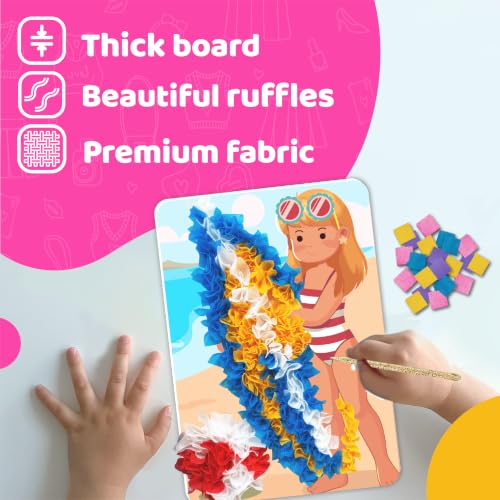 jackinthebox Poke Art Fashion Art Craft Kit for Girls, Kids, Toys, Ages 4-8 - style: Fashion