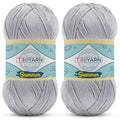 105168 Winter White - 2 Skeins (2x383 Yds) Crochet & Knitting Yarn - 100% Microfiber Acrylic - color: 105168 - Winter White, size: 2 Skein