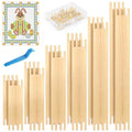 6 Sets Needlepoint Stretcher Bars for Needlework with 40 Tacks, 6 Sizes 24 Pcs Wooden Canvas Stretcher Bars Needlepoint Frame Set Art Supplies for Needlework Embroidery, Embroidery Enthusiasts's Gifts - size: 15/20/25/30/35/40cm*4