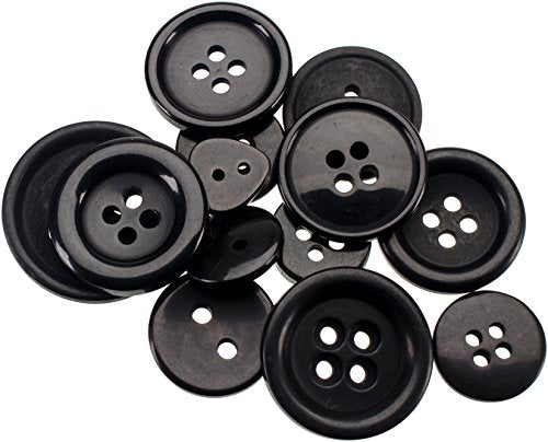 Blumenthal Lansing Company Button Jars Assorted Size Button Jar, Black - color: Black