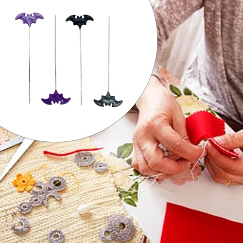 YUNLEI Sewing Supplies,50/100pcs Dressmaking Pins Embroidery Patchwork Pins Accessories Halloween Bat Sewing Needle Sewing Tools Decoration,Craft Organizers and Storage