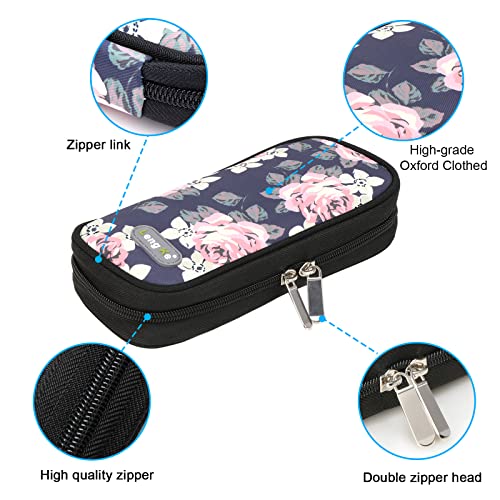 YOUSHARES Insulin Cooler Travel Case - Portable Refrigerated Medicine Case for Insulin Pen, Medication and Diabetic Supplies with 2 TSA Approved Ice Pack - color: Roses