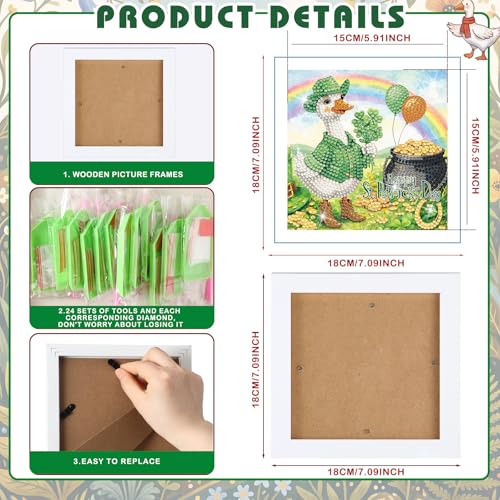 Trandraft 13 Pcs Goose Holiday Small Diamond Art Kits for Adults Craft - style: Goose