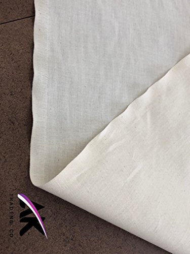 AK Trading CO. AK Trading 60" Wide Natural Muslin, 100% Cotton Fabric, Unbleached 1 Yard,AK-MUSYDS - size: 1 YARD