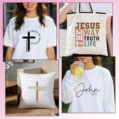 Rngmsi Dtf Transfers Ready to Press - 28 Pcs Bible Verse Christian Iron on Patches for T-Shirts, Cross Religious Iron on Stickers Heat Transfer Vinyl Decals for DIY Fabric Clothes Decor - style: Christian Bible Verse