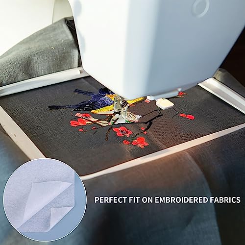 300 Pcs Tear Away Embroidery Stabilizer 10x12 Inch Embroidery Backing 1.8 oz Tearaway Stabilizers for Embroidery Fits 5x7 Hoops Precut Sheets Fabric Stabilizer for Machine Embroidery Hand Sewing