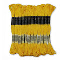 Pack of 12 Premium Embroidery Thread | 100% Egyptian Cotton Premium Skeins | Cross Stitch Embroidery Floss | Oeko TEX Certified Stranded Cotton | Ideal for Arts & Crafts (Lemon Yellow 290) - color: Lemon Yellow 290