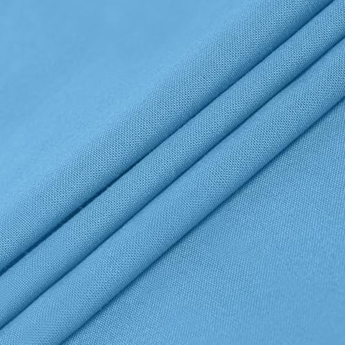Cotton Fabric By The Yard 58 Inches Wide for Quilting, Sewing, Apparel, Embroidery, DIY Crafts(Blue, 1Y) - color: Blue, size: Pre-cut 1 Yard(58" x 36")