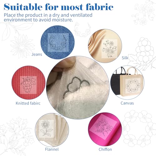AYSOW 24PCS Water Soluble Stabilizer for Embroidery, 8.5''*11''