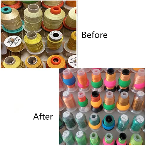 100pcs Thread Spool Savers - Prevent Thread Tails from Unwinding for Sewing and Embroidery Machine Spools - color: 100pcs (4Colors:Rose,Orange,Blue,Green)
