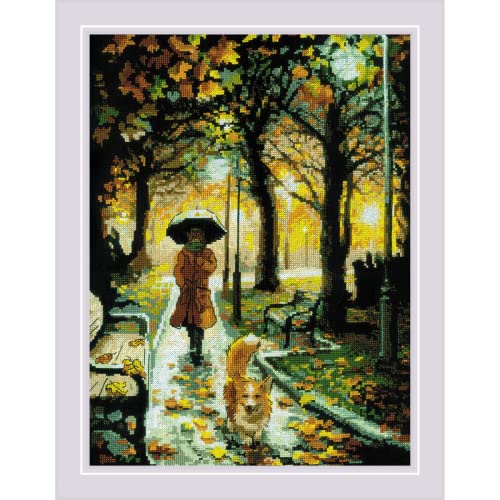 RIOLIS 2064 Night Park Counted Cross Stitch Kit 11.75 x 15.75 in - style: Night Park 2064