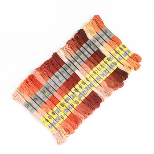 22 Skeins Double Mercerized Egyptian Cotton Embroidery Floss 8.75 Yards Per Skein for Cross Stitch Thread, Friendship Bracelets Floss, Craft Floss, Embroidery Floss Set (Set 15 (22 Skeins)) - color: Set 15 (22 Skeins)