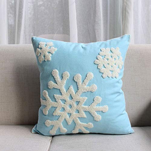 Elife Pillow Covers, Winter Decor Christmas Pillow Covers 18 * 18 Set of 2 - color: Blue