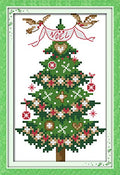ITSTITCH Printed Cross Stitch Kits 11CT 7X10 inch Holiday Gift DIY Embroidery Beginners Kits Easy Patterns Embroidery for Adults Crafts DMC Stamped Cross-Stitch Supplies Needlework Christmas Tree - color: Stamped 3.6×5.7 inch