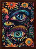 Leczany Cross Stitch Patterns Stamped Kit for Beginners | Embroidery Supplies DIY Craft Kit Needlepoint for Adults Starter | 11CT, 3 Strands | Beautiful Eyes 15.8x22.1 inches - color: 11CT Stamped kits, Beautiful Eyes 15.8x22.1 inches