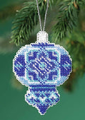 Mill Hill Azure Medallion Beaded Counted Cross Stitch Ornament Kit 2019 Beaded Holiday MH211912