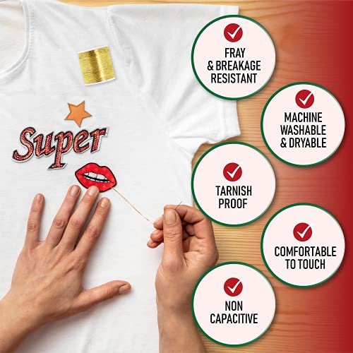 Mandala Crafts Metallic Black Embroidery Floss for Sewing, 218 Yard Spool - color: Black, size: 200M 218 Yards